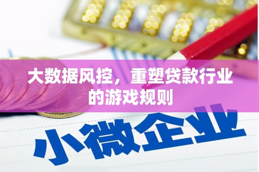 东昌府大数据风控，重塑贷款行业的游戏规则
