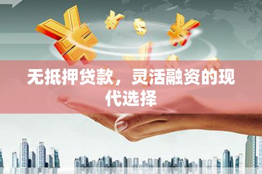 东昌府无抵押贷款，灵活融资的现代选择