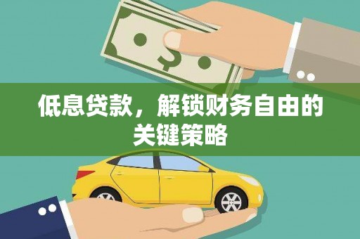 东昌府低息贷款，解锁财务自由的关键策略
