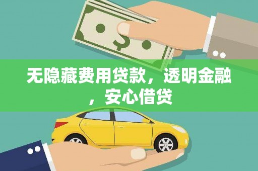 东昌府无隐藏费用贷款，透明金融，安心借贷