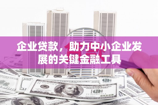 东昌府企业贷款，助力中小企业发展的关键金融工具