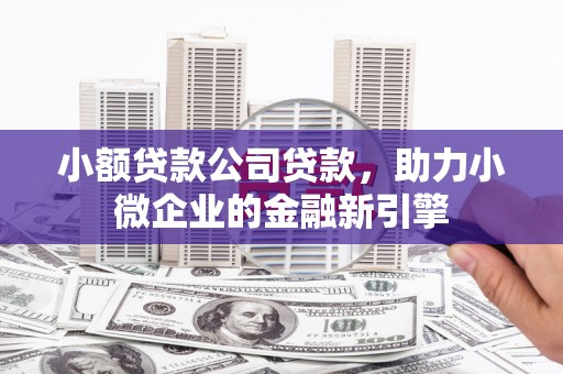 东昌府小额贷款公司贷款，助力小微企业的金融新引擎