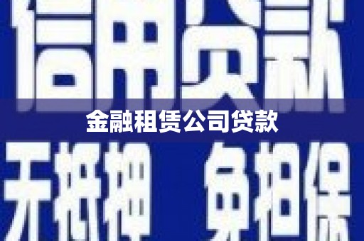 东昌府金融租赁公司贷款