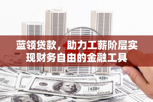 东昌府蓝领贷款，助力工薪阶层实现财务自由的金融工具