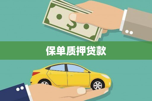 东昌府保单质押贷款