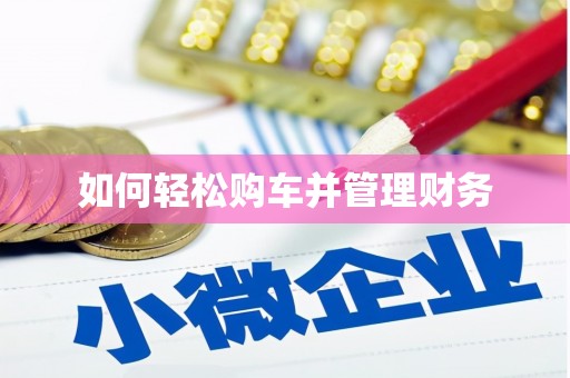 东昌府如何轻松购车并管理财务