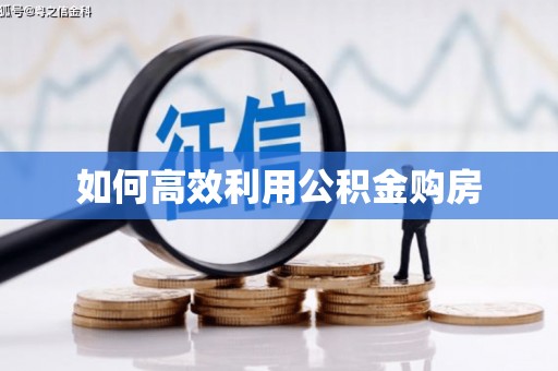 东昌府如何高效利用公积金购房